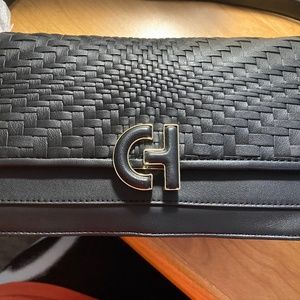 Cole Haan Mini Black Woven Shoulder Bag Grand Series